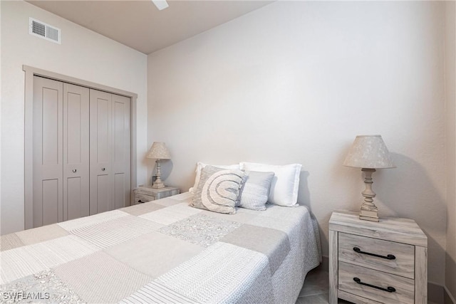 bedroom featuring a closet