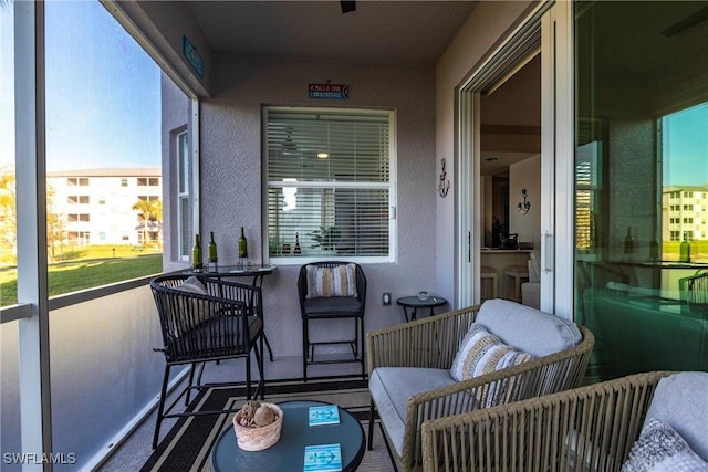 view of sunroom / solarium