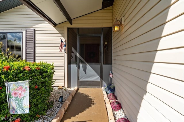 view of doorway to property