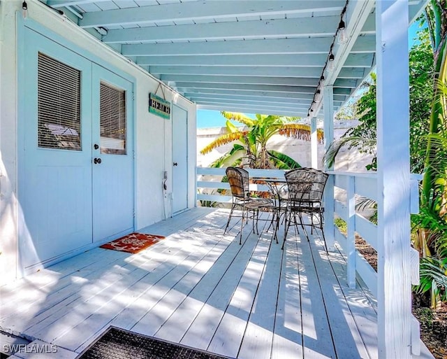 view of patio / terrace with a deck