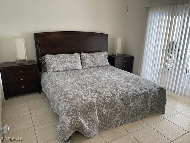 view of tiled bedroom