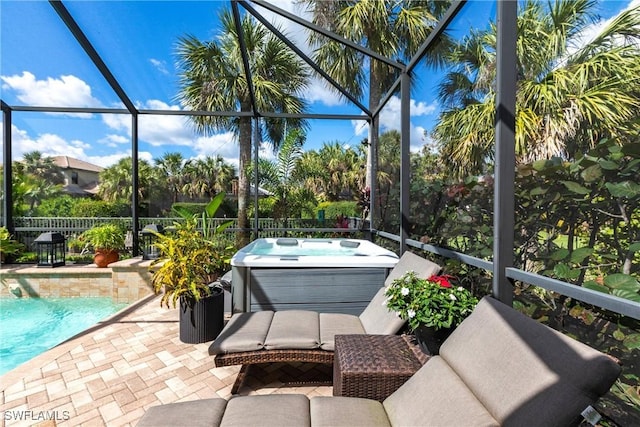 view of sunroom