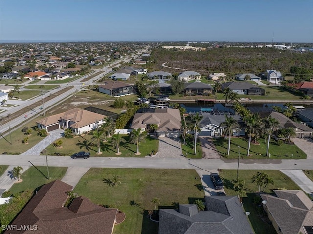 bird's eye view with a residential view