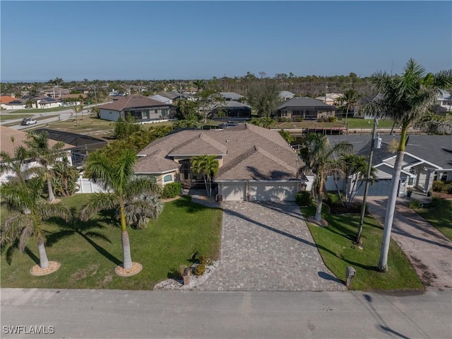 aerial view featuring a residential view