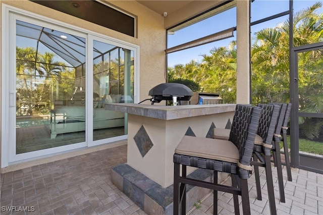 view of sunroom