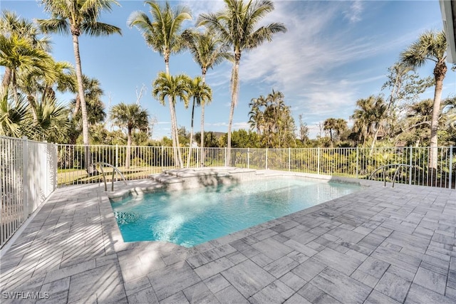 view of pool with a patio area