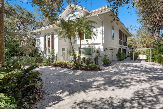 view of home's exterior featuring a garage