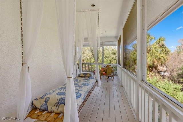 view of sunroom