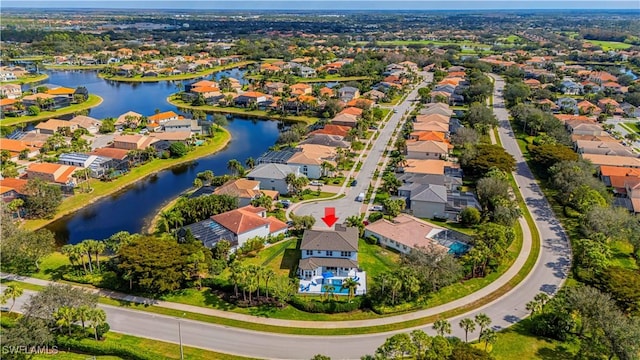 1801 Senegal Date Dr, Naples, FL 34119 - aerial perspective of suburban area with a large body of water