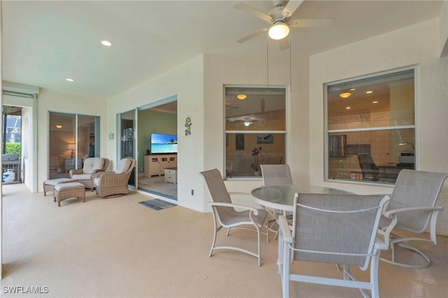 12560 Wildcat Cove Cir, Estero, FL 33928 - view of patio featuring ceiling fan