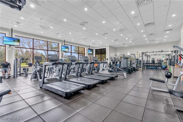 12560 Wildcat Cove Cir, Estero, FL 33928 - gym with recessed lighting
