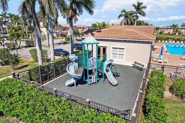 view of jungle gym