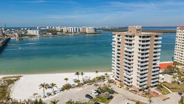 property view of water with a view of the beach