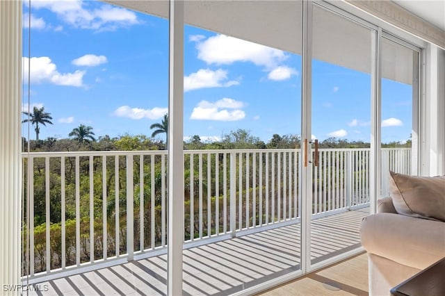 view of sunroom