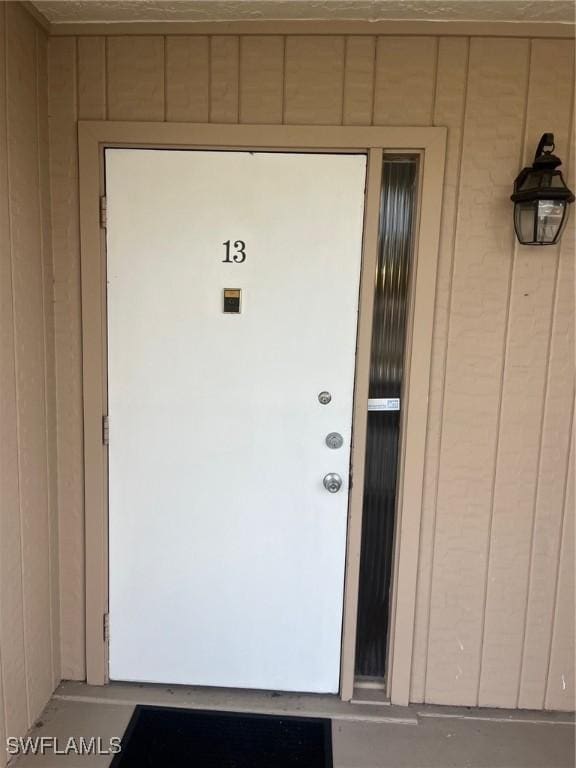 view of doorway to property