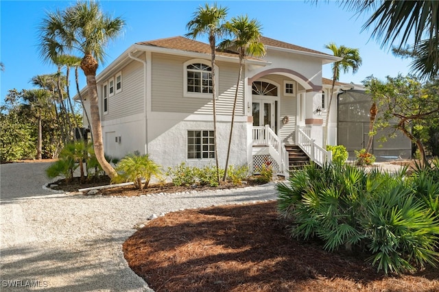 view of front of home featuring french doors