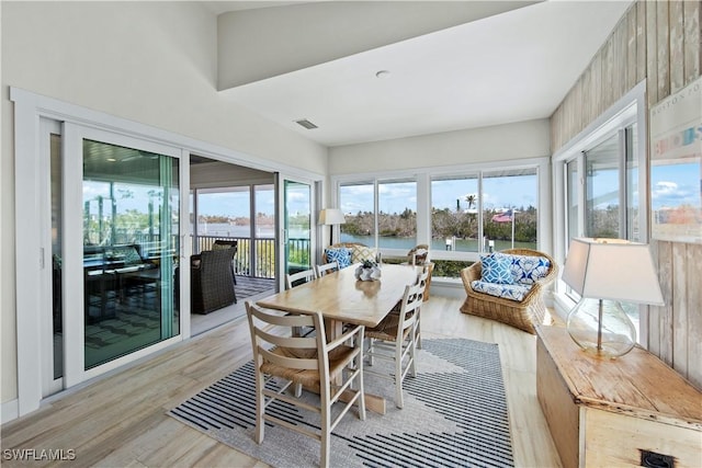 view of sunroom