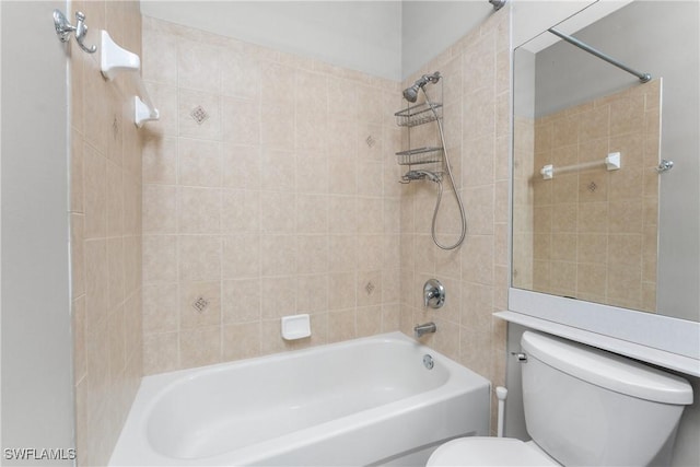 full bath featuring  shower combination and toilet