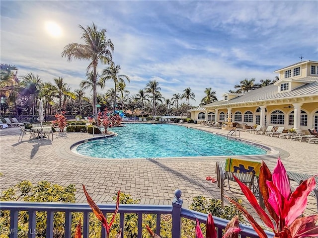 pool featuring a patio