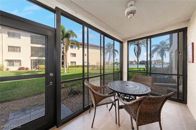 view of sunroom