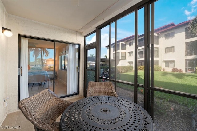 view of sunroom / solarium