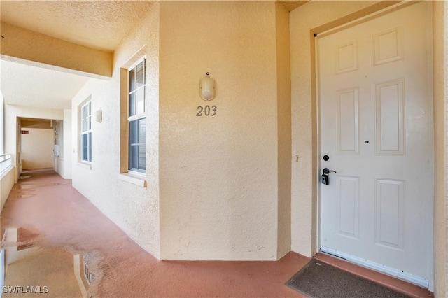 view of doorway to property