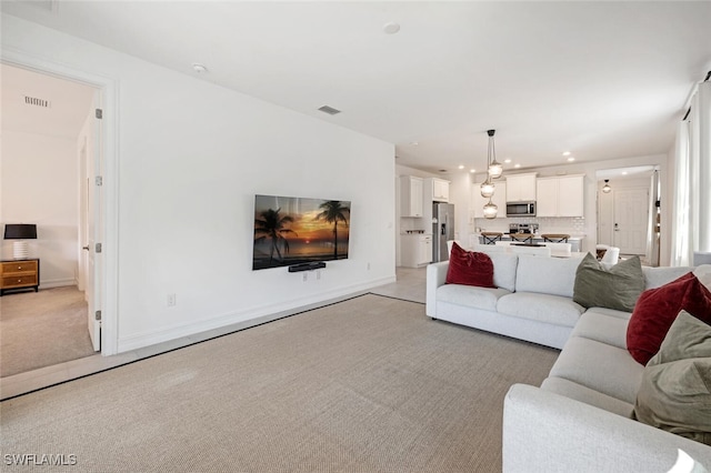 view of carpeted living room