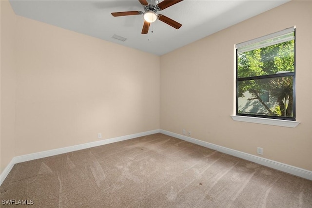 908 SW Embers Ter, Cape Coral, FL 33991 - spare room featuring carpet and ceiling fan