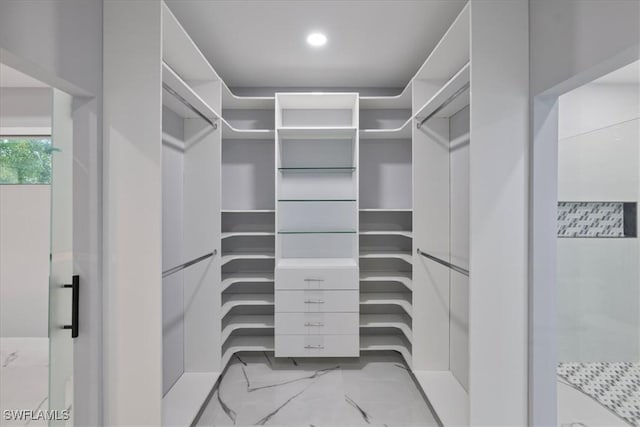 view of walk in closet