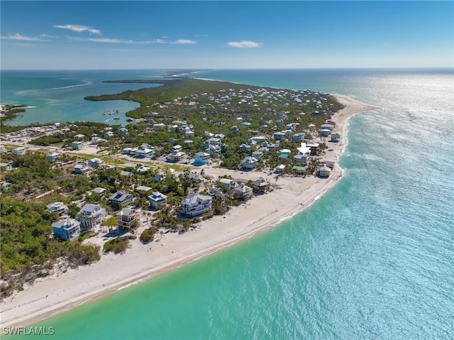 4611 Seair Ln, Upper Captiva, FL 33924 - birds eye view of property with a water view and a beach view