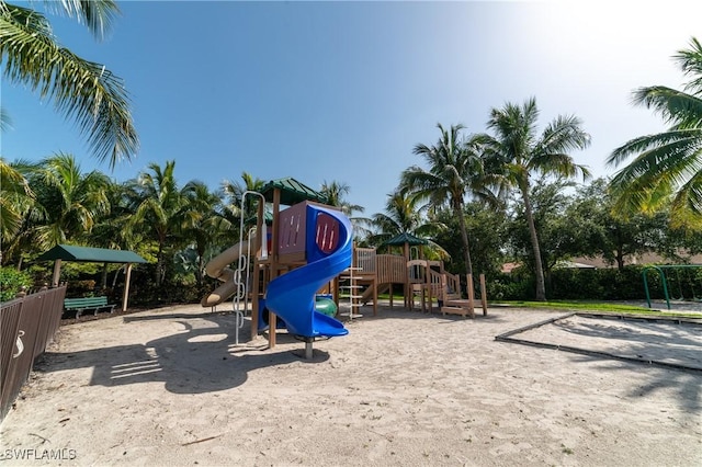 view of jungle gym