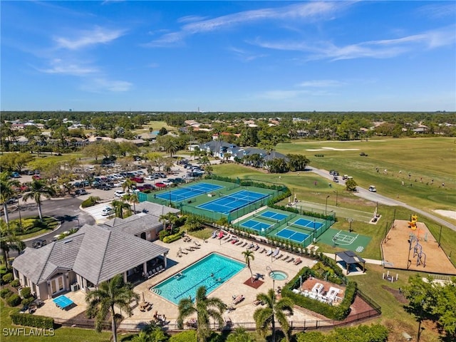 birds eye view of property