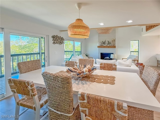 view of dining area