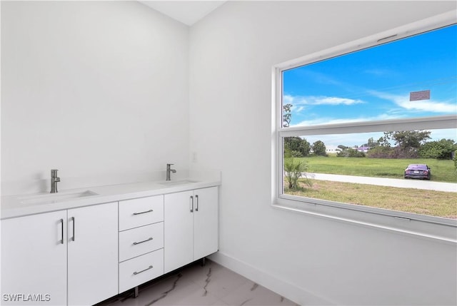 bathroom featuring vanity