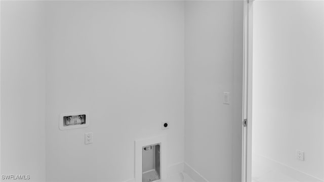 laundry room featuring washer hookup and hookup for an electric dryer