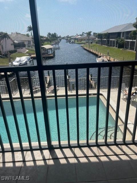 pool featuring a water view