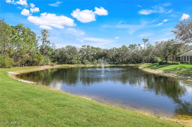 view of water feature