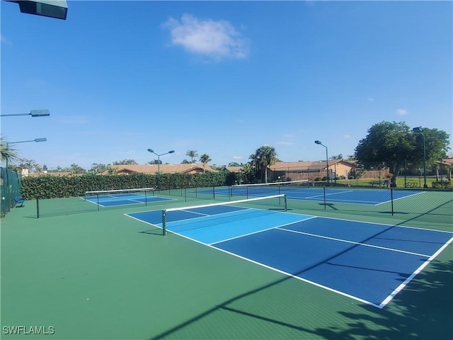 view of tennis court