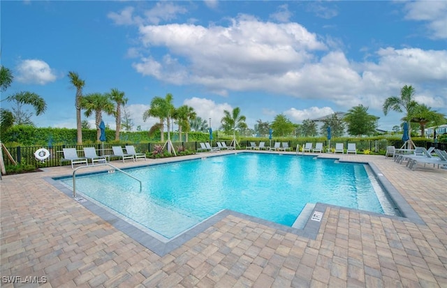 view of pool with a patio