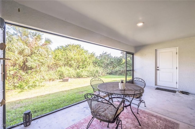 view of sunroom