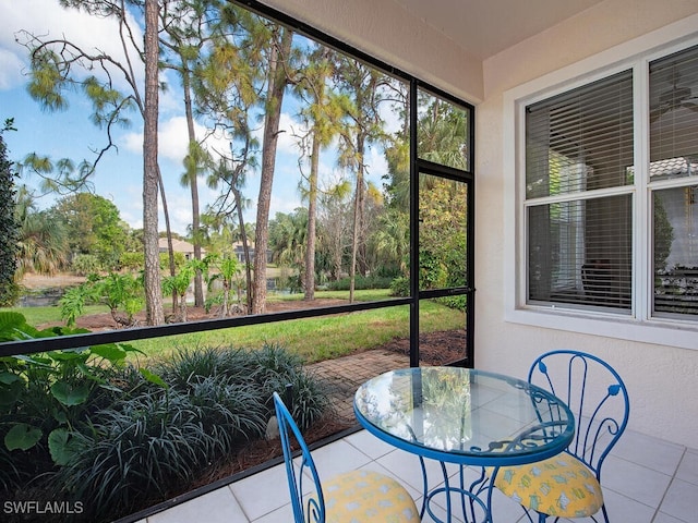 view of sunroom