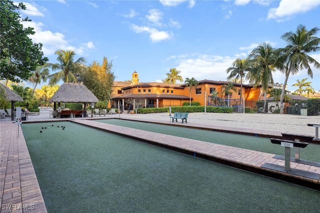 view of property's community with a gazebo