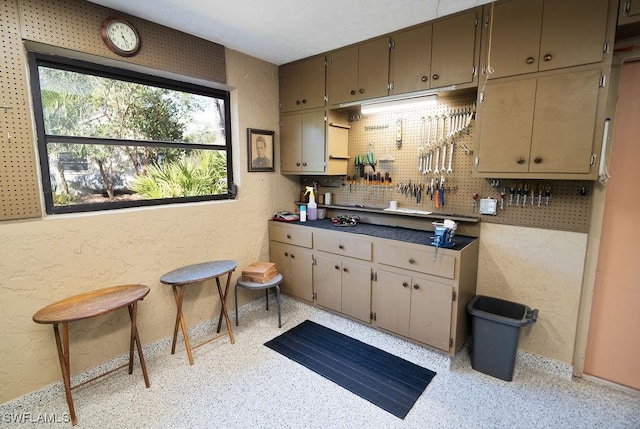 kitchen with tasteful backsplash