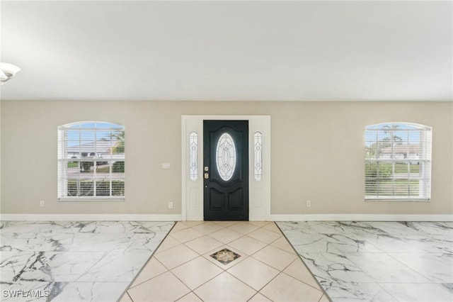 entryway featuring a wealth of natural light