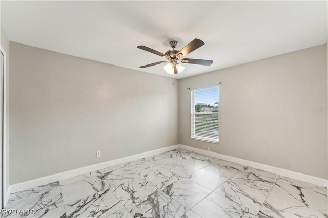 empty room with ceiling fan