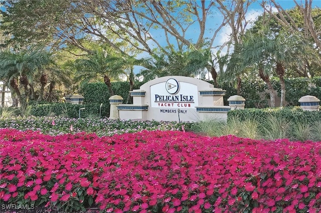 view of community sign