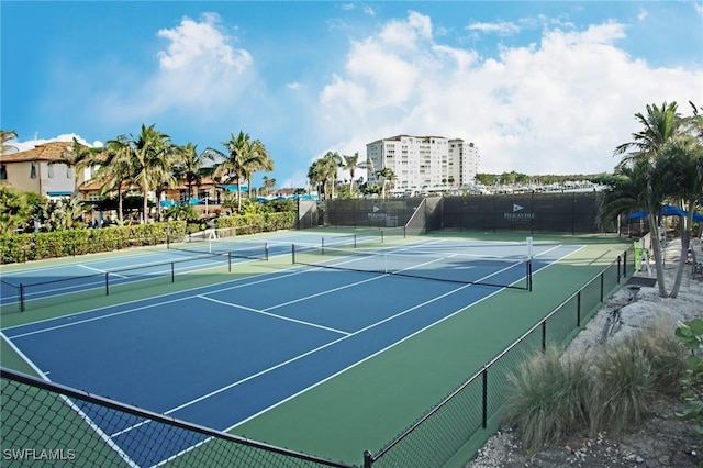 view of tennis court