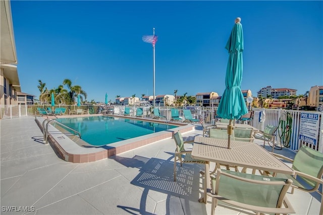 view of pool with a patio