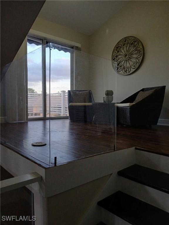 dining room featuring lofted ceiling