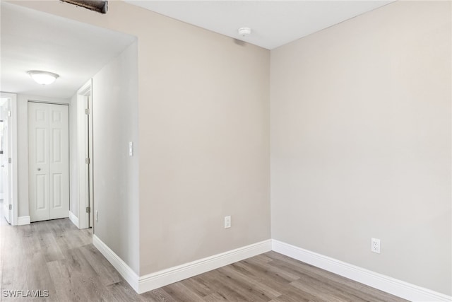 empty room featuring light hardwood / wood-style floors